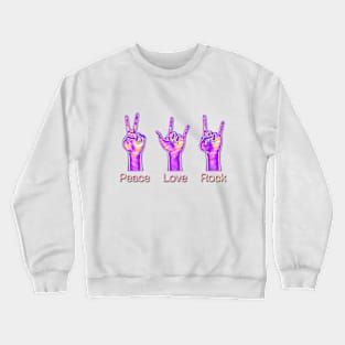 Peace, Love, Rock Crewneck Sweatshirt